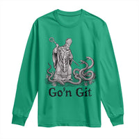 Go'n Git Funny Saint Patrick Banishing Snakes Long Sleeve Shirt Irish History Humor St Patricks Day