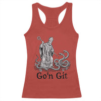 Go'n Git Funny Saint Patrick Banishing Snakes Racerback Tank Top Irish History Humor St Patricks Day