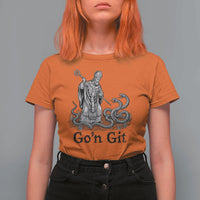 Go'n Git Funny Saint Patrick Banishing Snakes T Shirt For Women Irish History Humor St Patricks Day