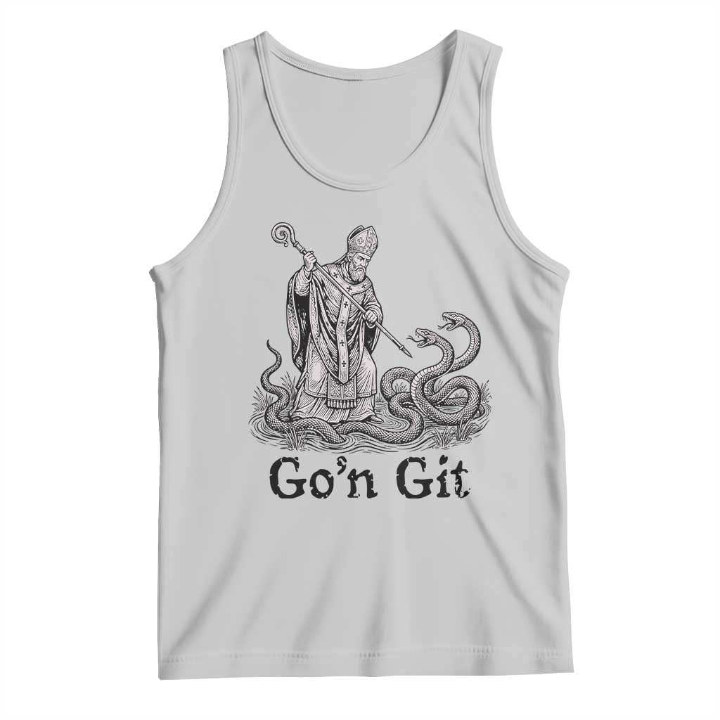 Go'n Git Funny Saint Patrick Banishing Snakes Tank Top Irish History Humor St Patricks Day