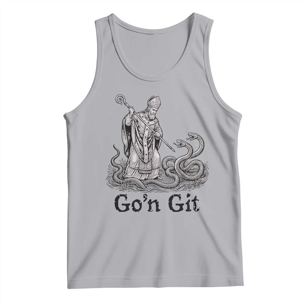 Go'n Git Funny Saint Patrick Banishing Snakes Tank Top Irish History Humor St Patricks Day