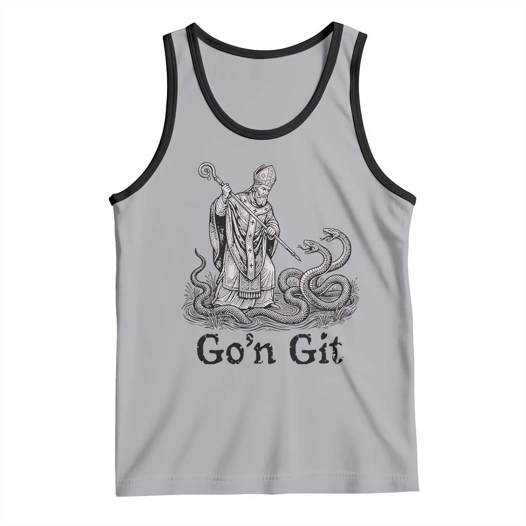 Go'n Git Funny Saint Patrick Banishing Snakes Tank Top Irish History Humor St Patricks Day