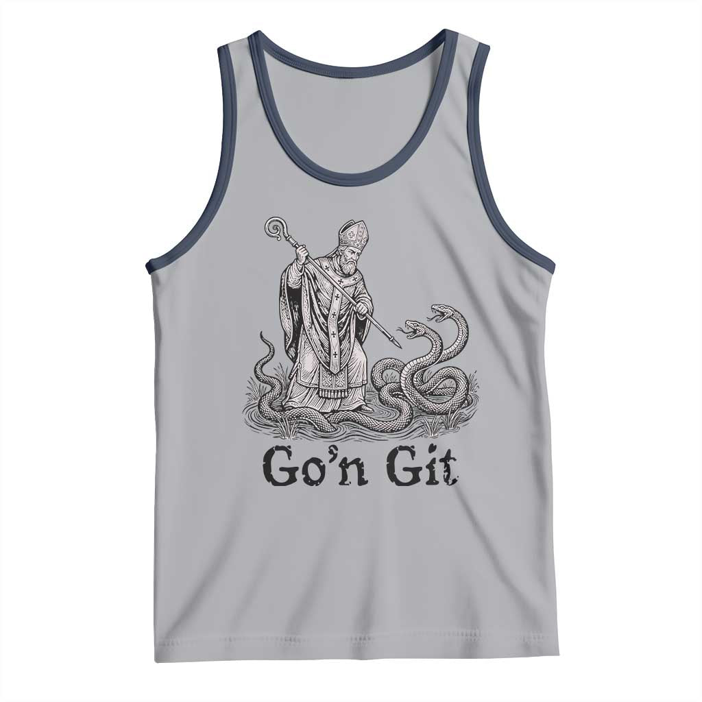 Go'n Git Funny Saint Patrick Banishing Snakes Tank Top Irish History Humor St Patricks Day