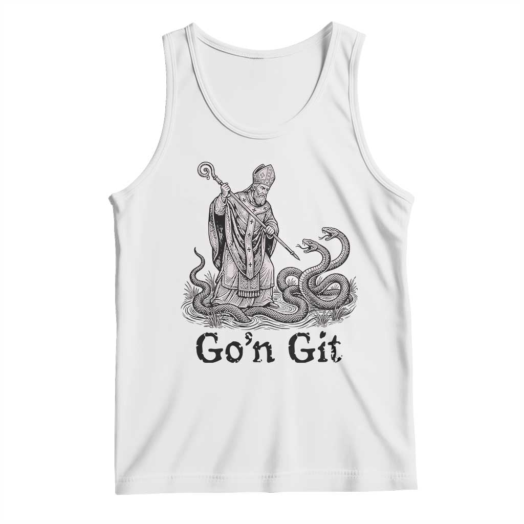Go'n Git Funny Saint Patrick Banishing Snakes Tank Top Irish History Humor St Patricks Day