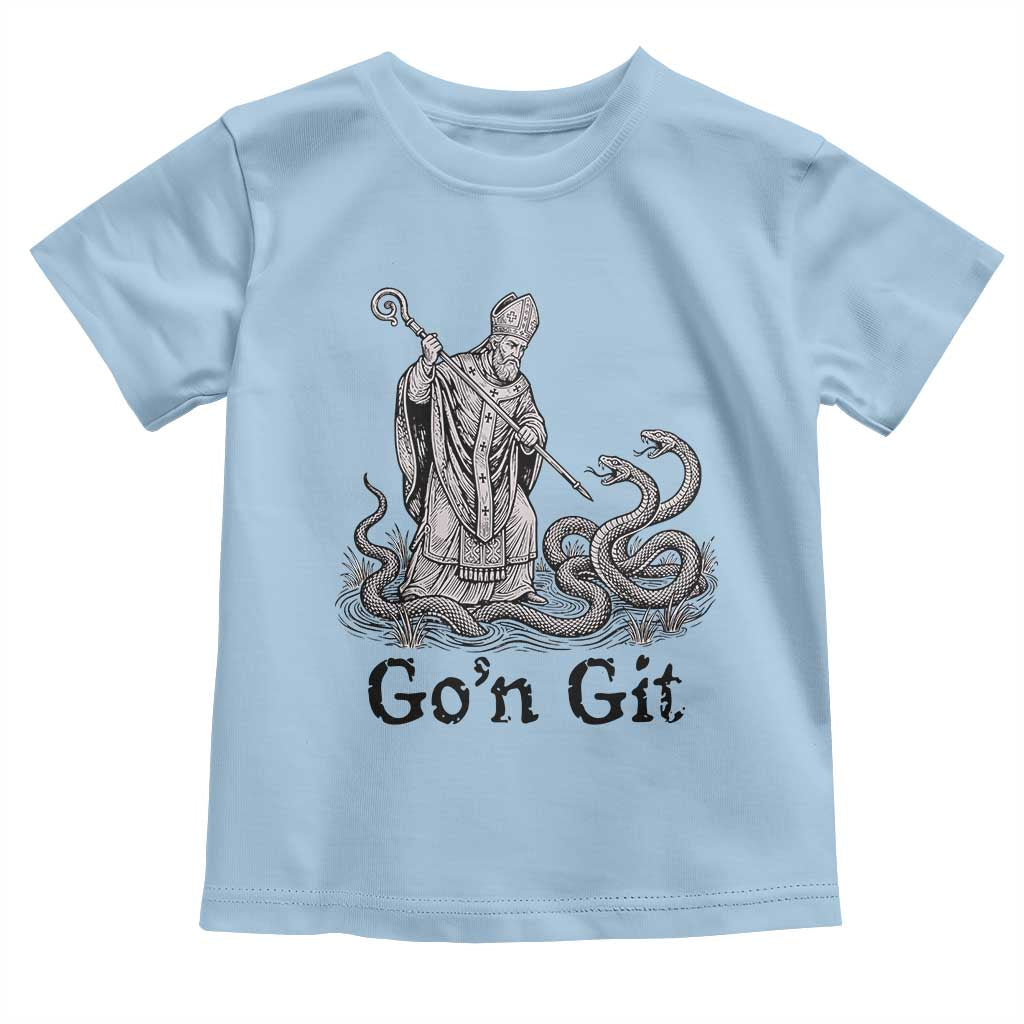Go'n Git Funny Saint Patrick Banishing Snakes Toddler T Shirt Irish History Humor St Patricks Day