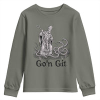 Go'n Git Funny Saint Patrick Banishing Snakes Youth Sweatshirt Irish History Humor St Patricks Day