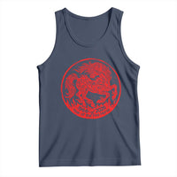 Year of the Fire Horse 1966 2026 Red Graphic Tank Top 60 Years Chinese Zodiac Horse Vintage Style