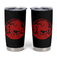 Year of the Fire Horse 1966 2026 Red Graphic Tumbler Cup 60 Years Chinese Zodiac Horse Vintage Style