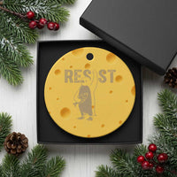 Funny Penguin Resist Ceramic Ornament Against Tariffs Activism Vintage - Wonder Print Shop