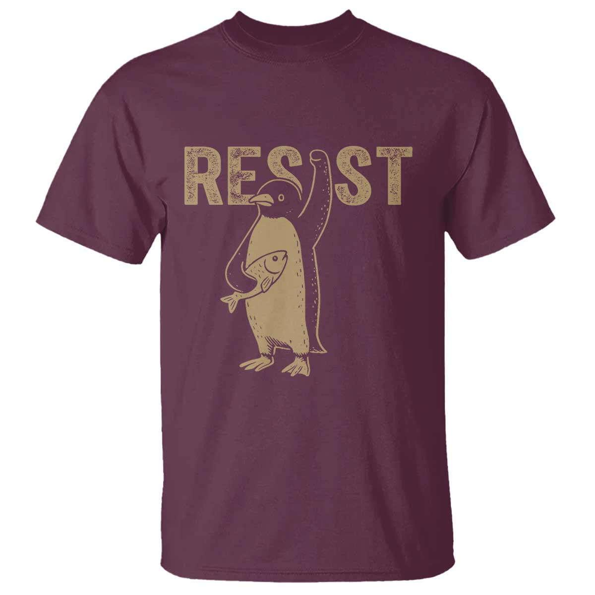 Funny Penguin Resist T Shirt Resist Penguin Activism Graphic