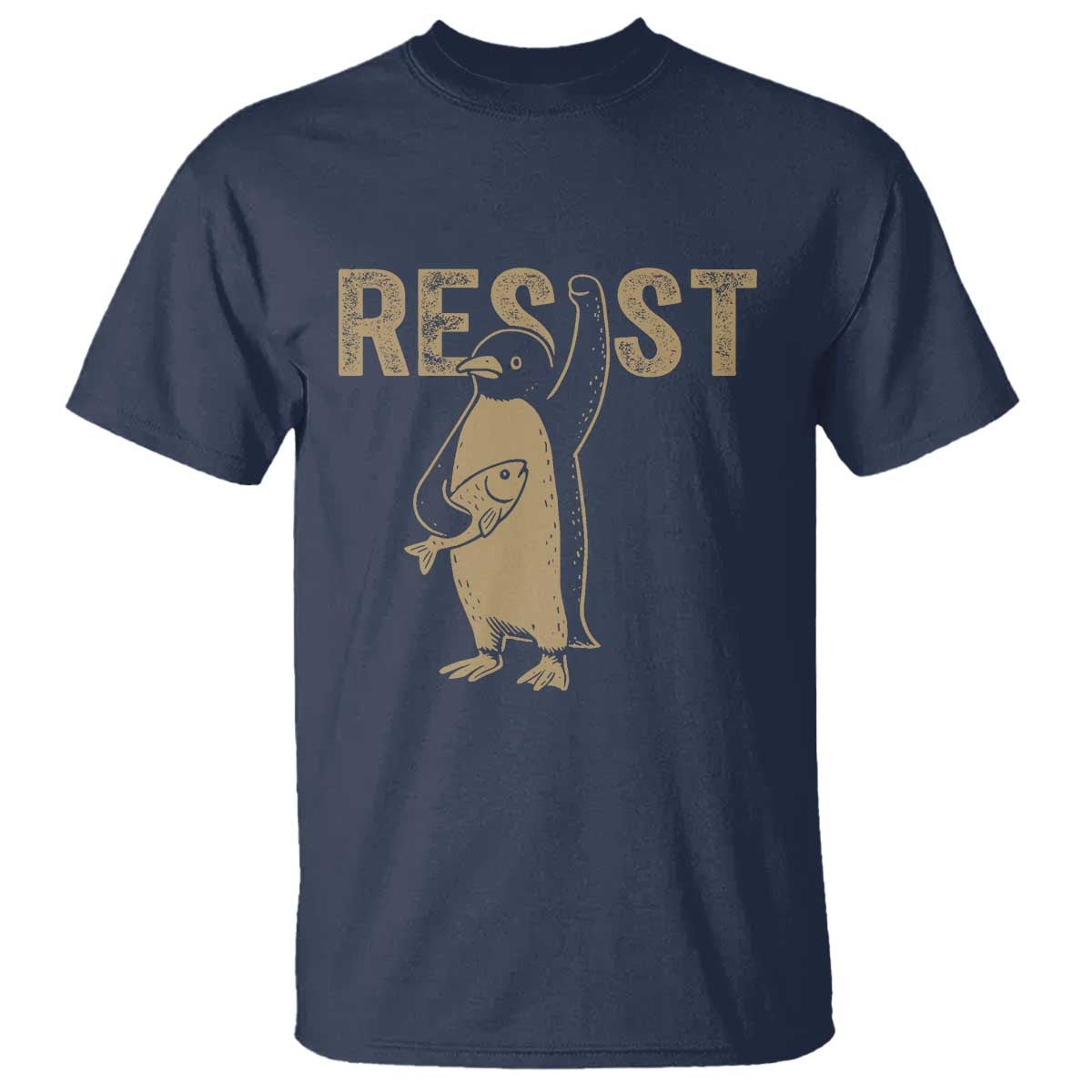 Funny Penguin Resist T Shirt Resist Penguin Activism Graphic