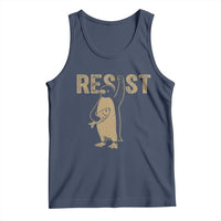 Funny Penguin Resist Tank Top Against Tariffs Activism Vintage