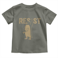Funny Penguin Resist Toddler T Shirt Against Tariffs Activism Vintage
