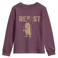 Funny Penguin Resist Youth Sweatshirt Against Tariffs Activism Vintage