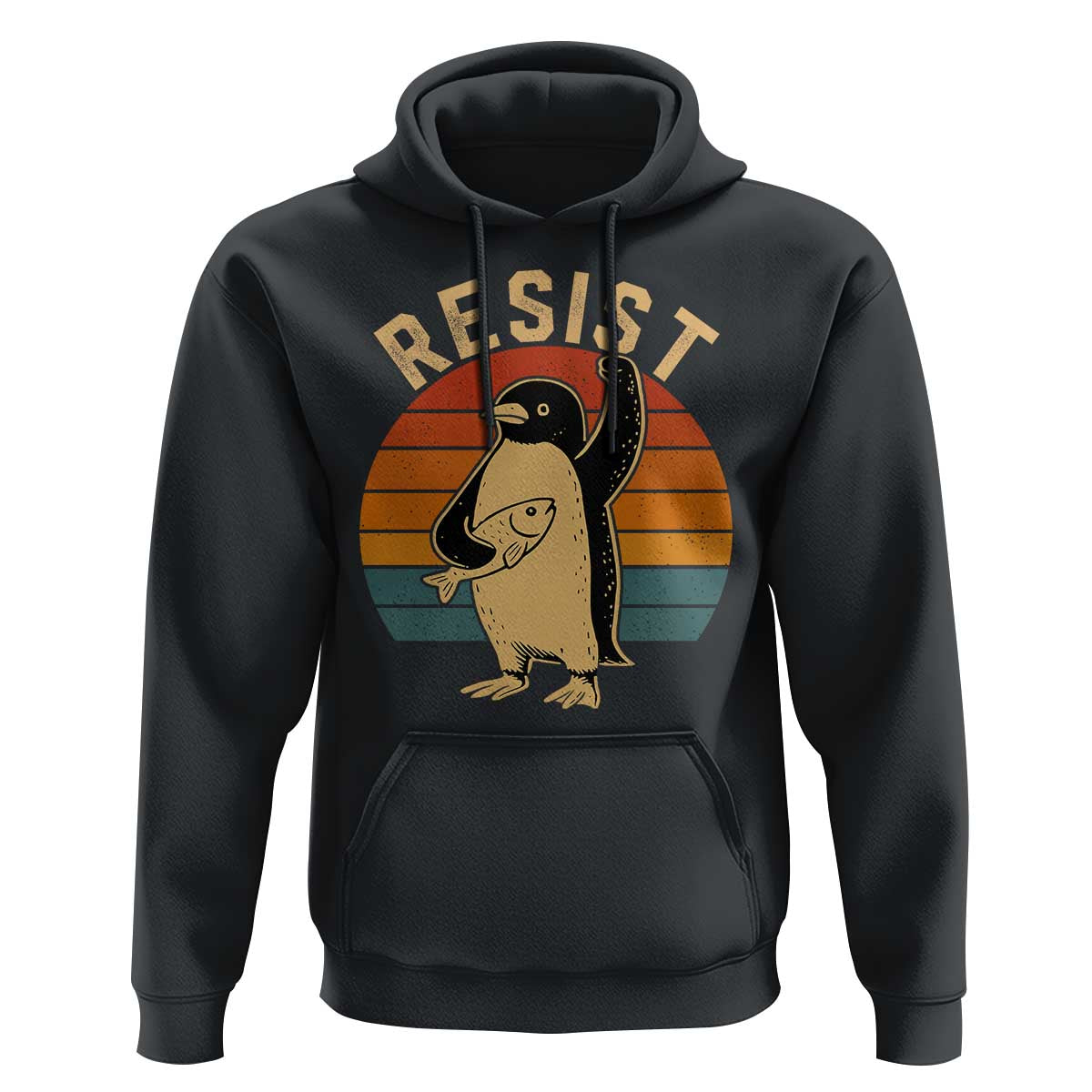 Funny Penguin Resist Hoodie Funny Penguin Resist Penguins Protest Against Tariffs