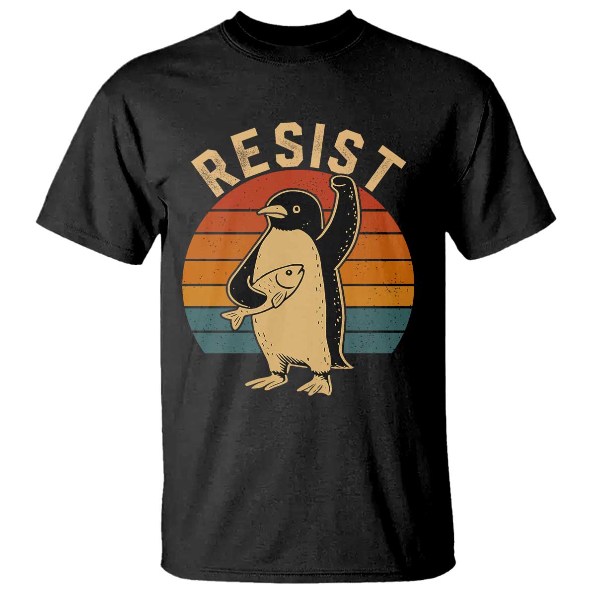 Funny Penguin Resist T Shirt Funny Penguin Resist Penguins Protest Against Tariffs