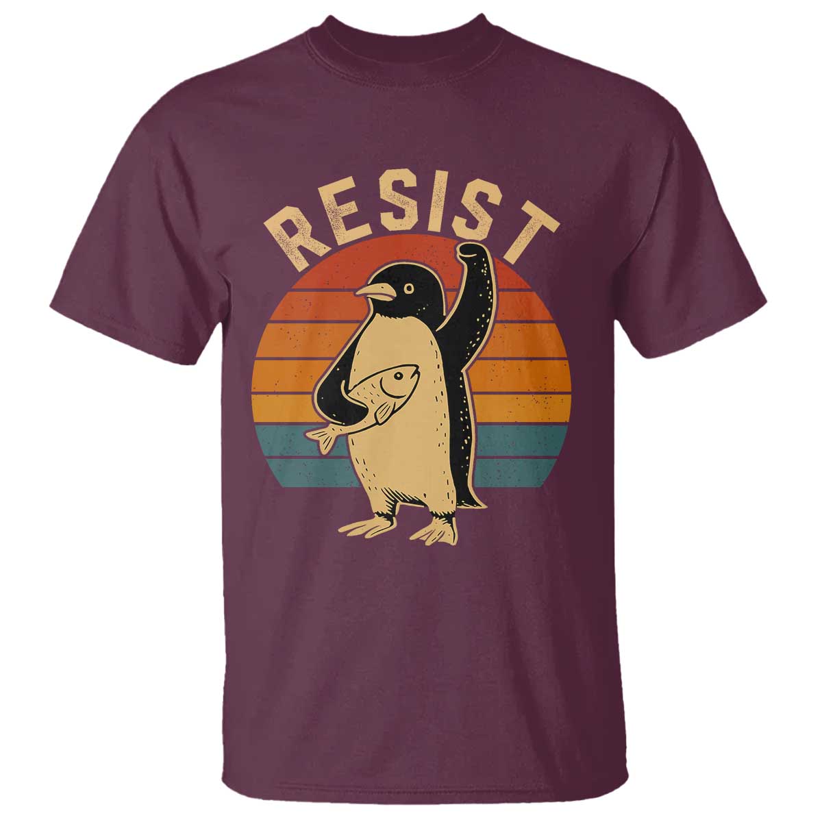 Funny Penguin Resist T Shirt Funny Penguin Resist Penguins Protest Against Tariffs