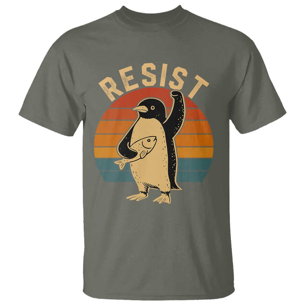 Funny Penguin Resist T Shirt Funny Penguin Resist Penguins Protest Against Tariffs