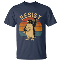 Funny Penguin Resist T Shirt Funny Penguin Resist Penguins Protest Against Tariffs