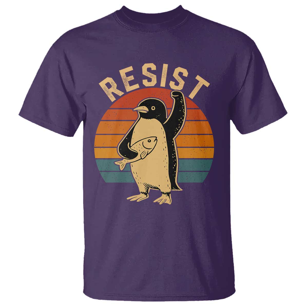 Funny Penguin Resist T Shirt Funny Penguin Resist Penguins Protest Against Tariffs