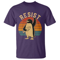 Funny Penguin Resist T Shirt Funny Penguin Resist Penguins Protest Against Tariffs