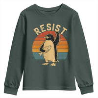 Funny Penguin Resist Youth Sweatshirt Against Tariffs Retro Vintage