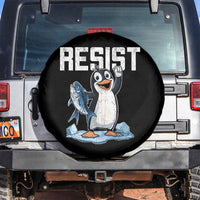 Funny Penguin Resist Spare Tire Cover Against Tariffs Protest