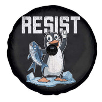 Funny Penguin Resist Spare Tire Cover Against Tariffs Protest