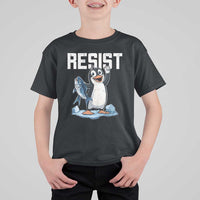 Funny Penguin Resist T Shirt For Kid Resist Penguin Activism
