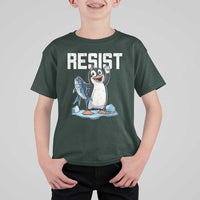 Funny Penguin Resist T Shirt For Kid Resist Penguin Activism