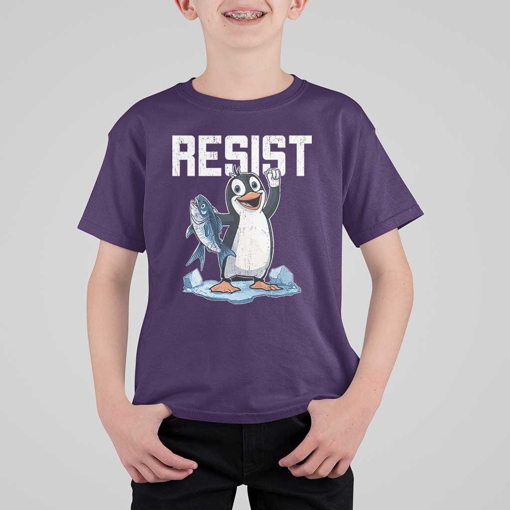 Funny Penguin Resist T Shirt For Kid Resist Penguin Activism