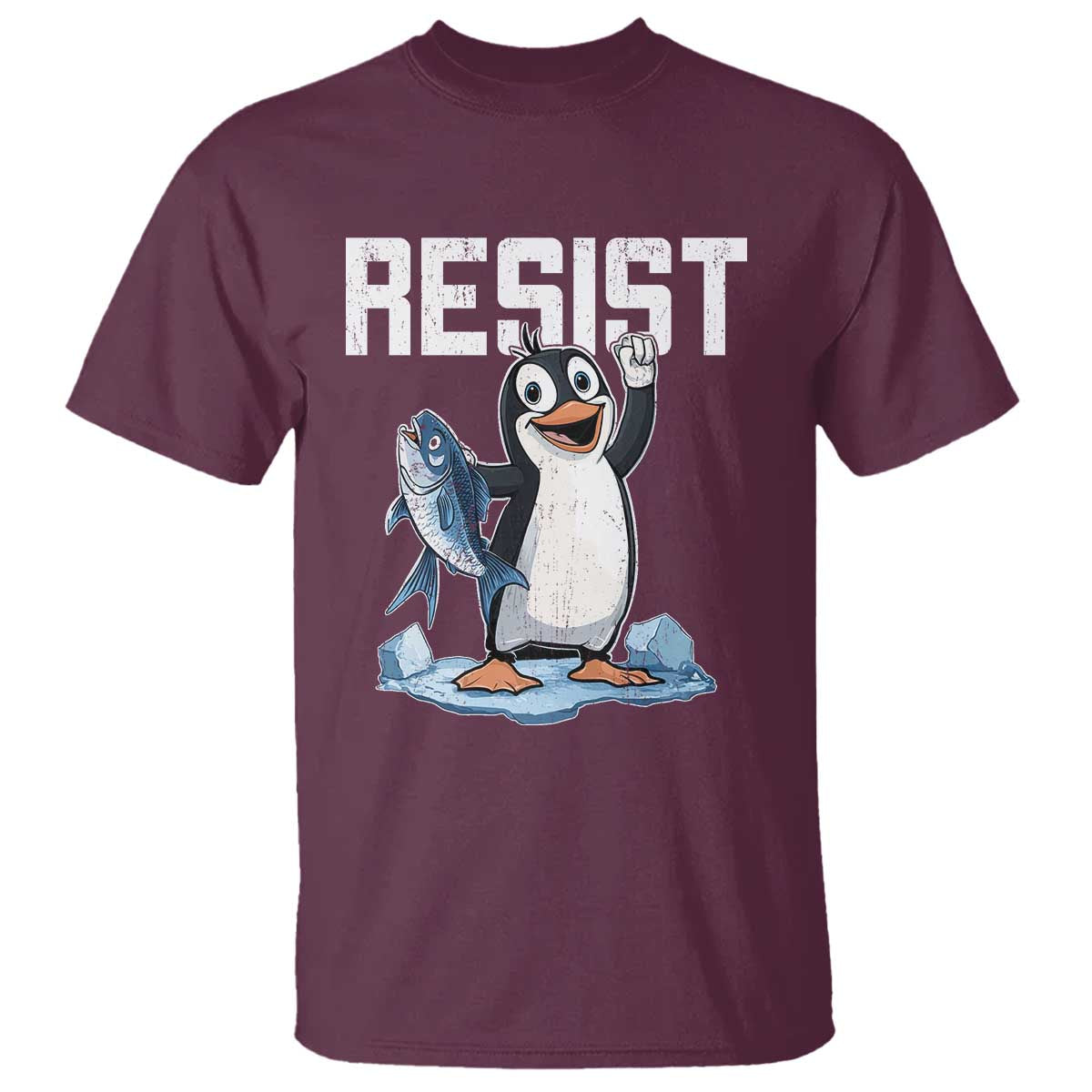 Funny Penguin Resist T Shirt Resist Penguin Activism