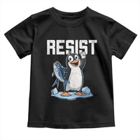 Funny Penguin Resist Toddler T Shirt Against Tariffs Protest