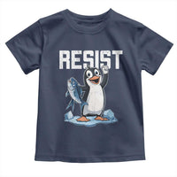Funny Penguin Resist Toddler T Shirt Against Tariffs Protest