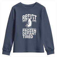 Funny Penguin Resist Youth Sweatshirt Frozen Defiant Tired FDT Activism