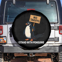 Funny Penguin Resist Spare Tire Cover No Tariffs I Stand With Penguins