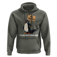 Funny Penguin Resist Hoodie No Tariffs I Stand With Penguins