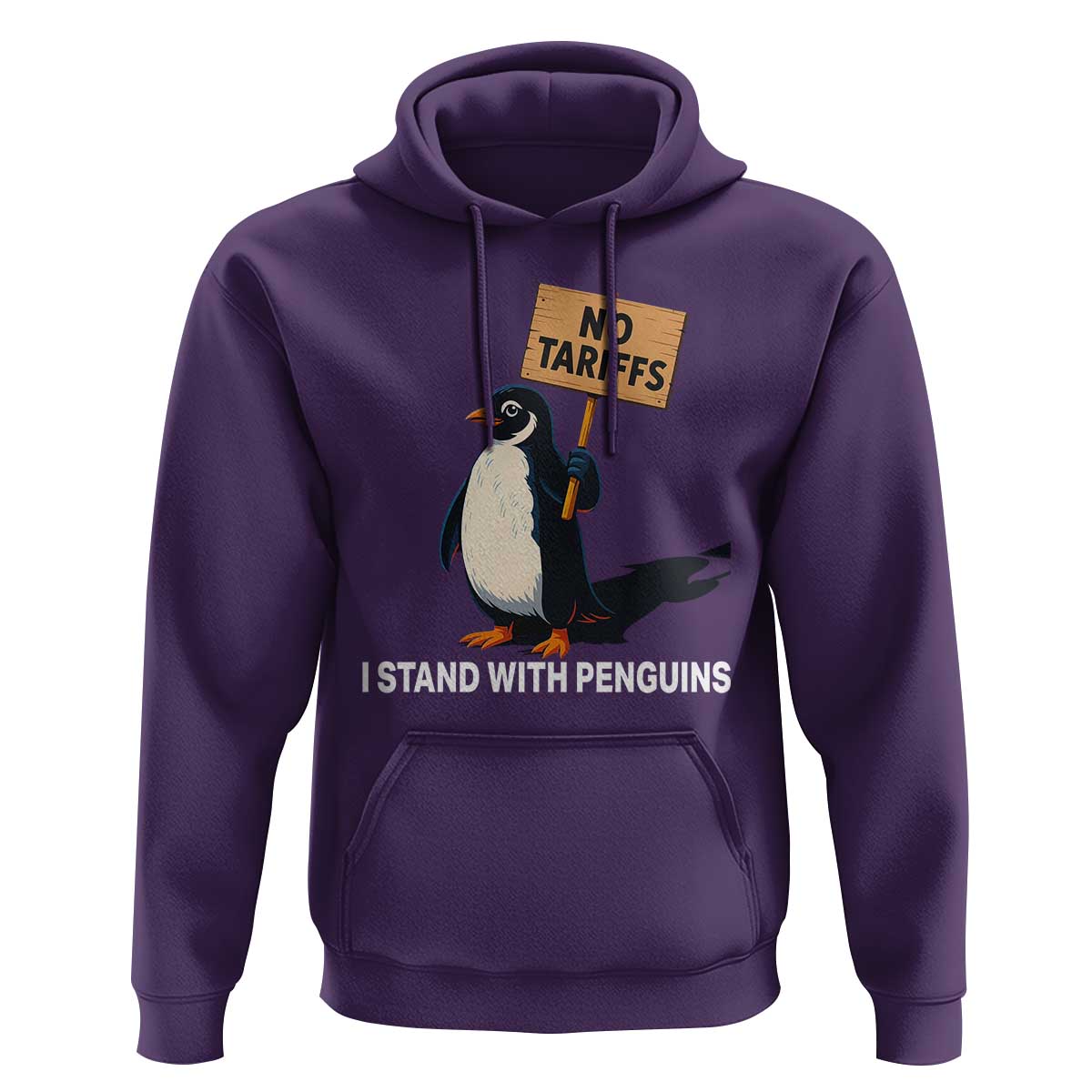Funny Penguin Resist Hoodie No Tariffs I Stand With Penguins