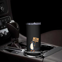Funny Penguin Resist Skinny Tumbler No Tariffs I Stand With Penguins