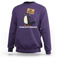 Funny Penguin Resist Sweatshirt No Tariffs I Stand With Penguins