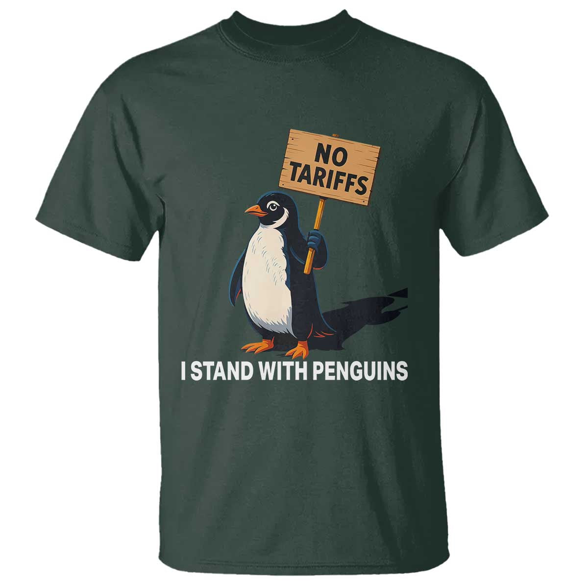 Funny Penguin Resist T Shirt No Tariffs I Stand With Penguins