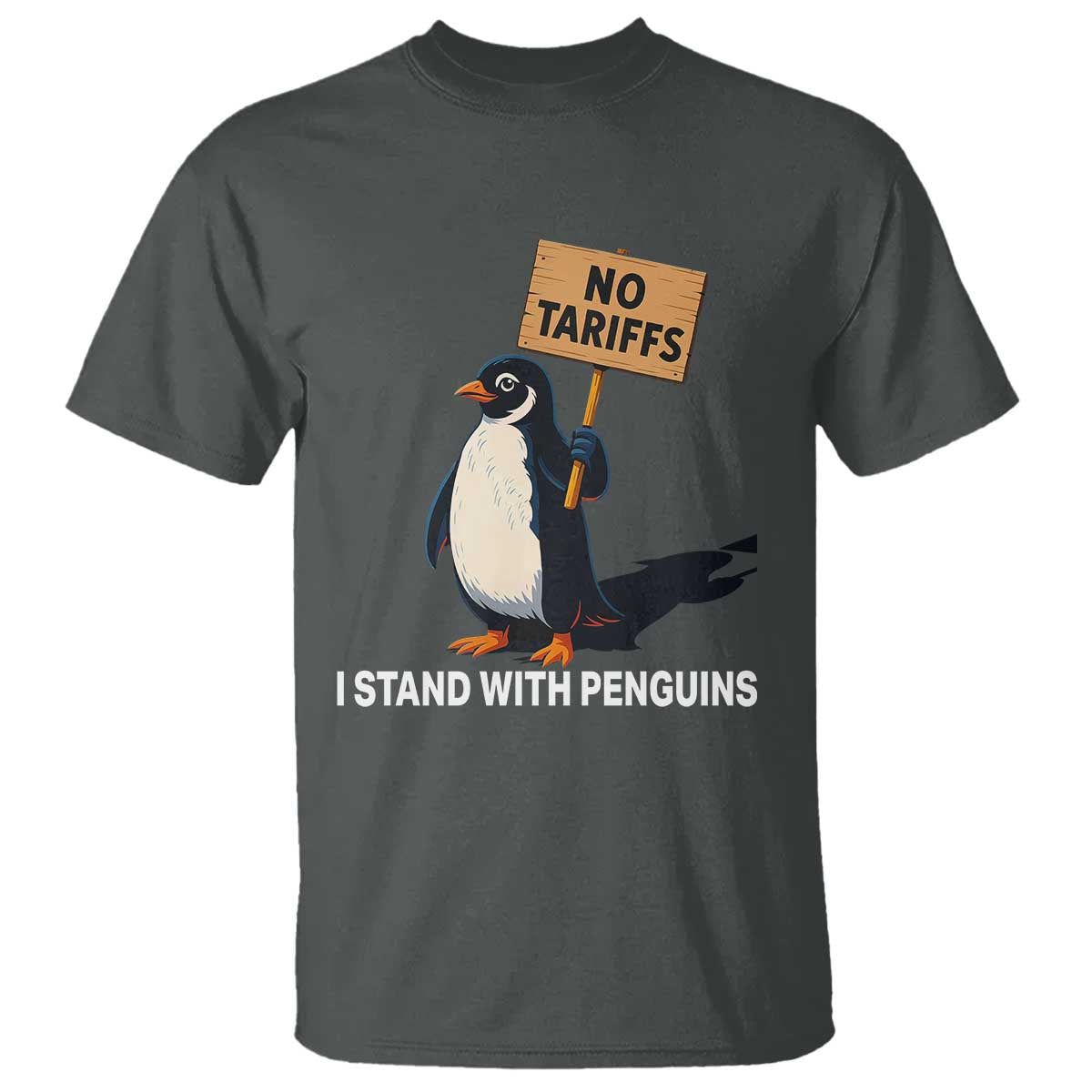 Funny Penguin Resist T Shirt No Tariffs I Stand With Penguins