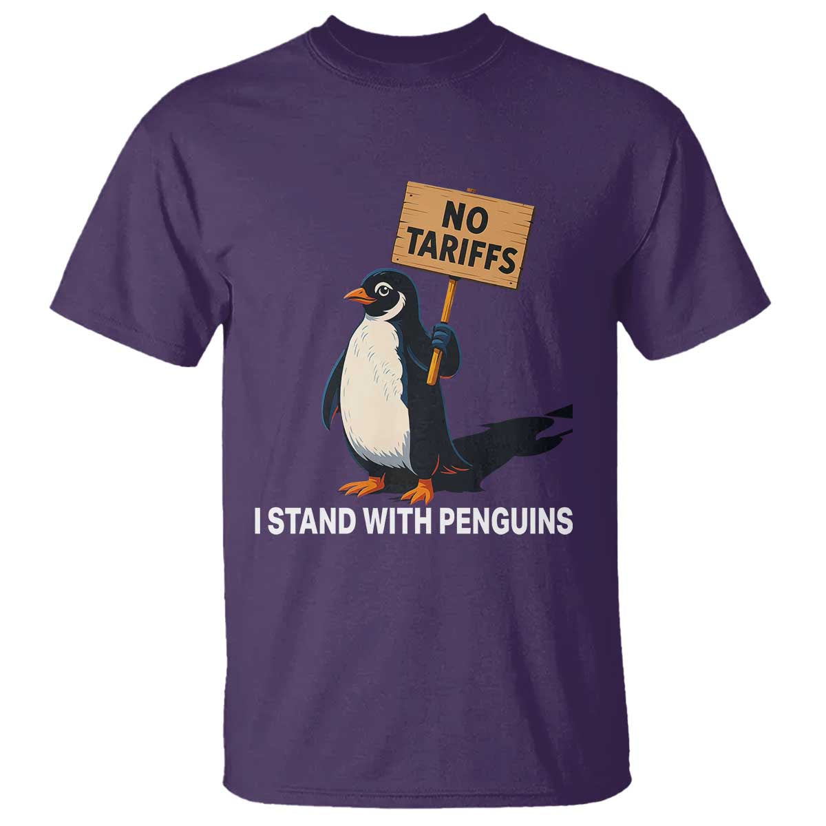 Funny Penguin Resist T Shirt No Tariffs I Stand With Penguins