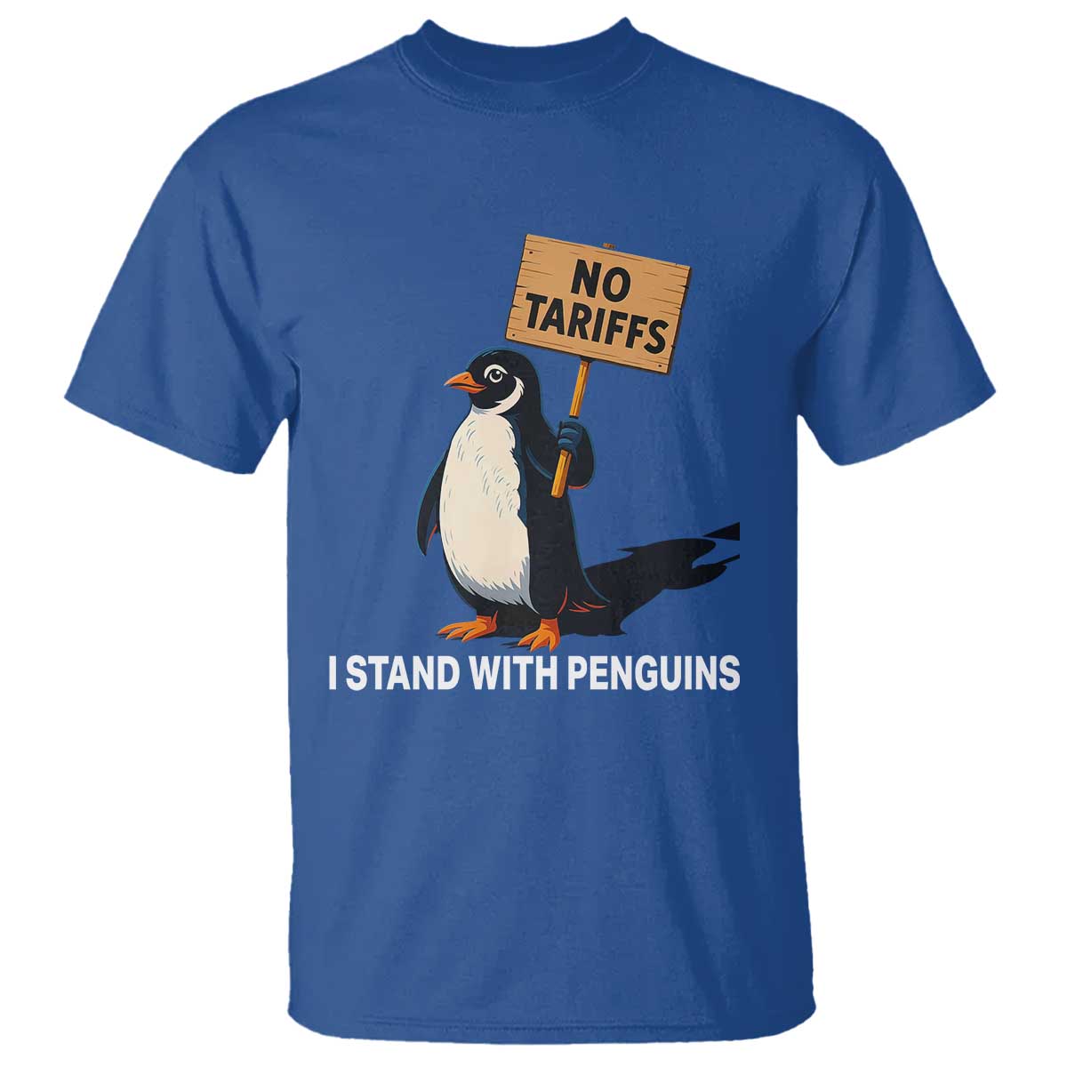 Funny Penguin Resist T Shirt No Tariffs I Stand With Penguins