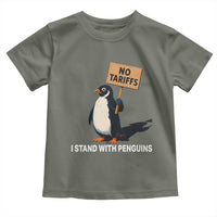 Funny Penguin Resist Toddler T Shirt No Tariffs I Stand With Penguins