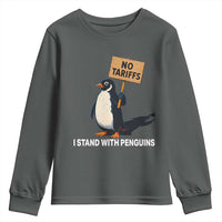 Funny Penguin Resist Youth Sweatshirt No Tariffs I Stand With Penguins