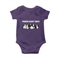 Funny Penguin Resist Baby Onesie Penguins Against Tariffs Sarcastic Saying Meme