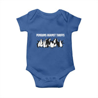 Funny Penguin Resist Baby Onesie Penguins Against Tariffs Sarcastic Saying Meme