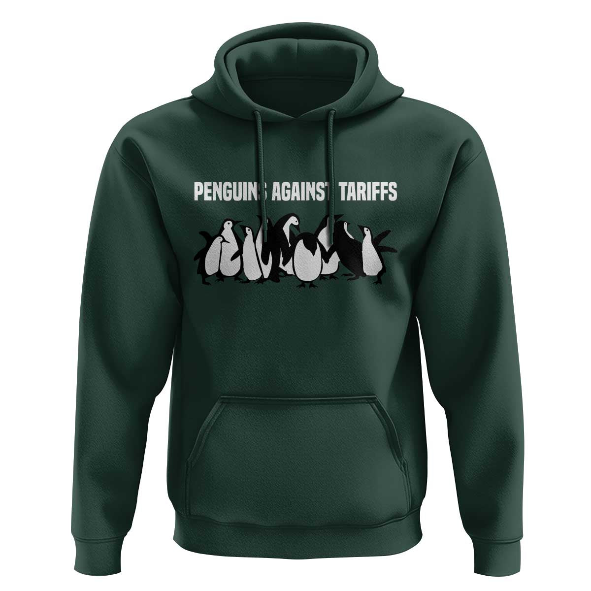 Funny Penguin Resist Hoodie Penguins Against Tariffs Sarcastic Saying Meme