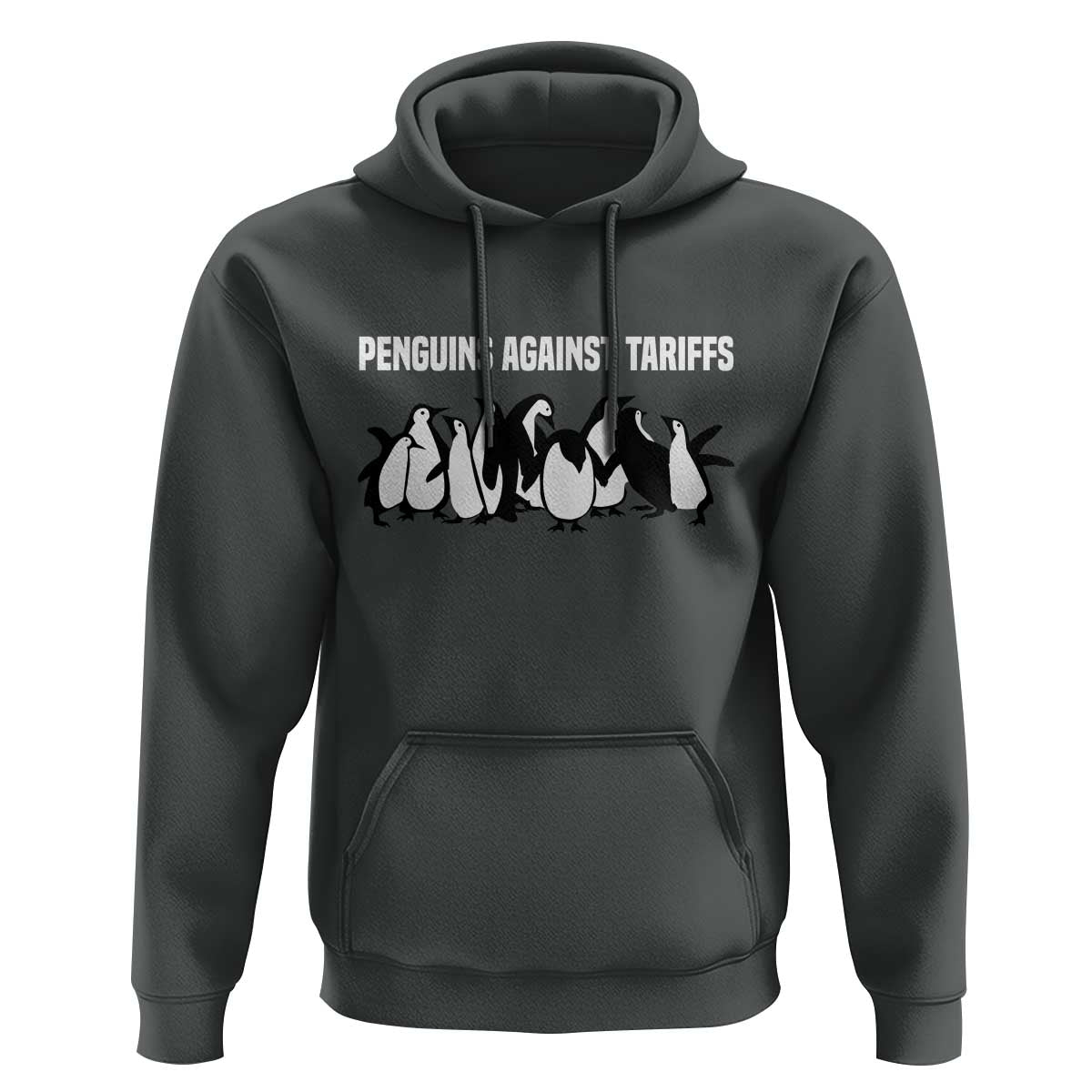 Funny Penguin Resist Hoodie Penguins Against Tariffs Sarcastic Saying Meme